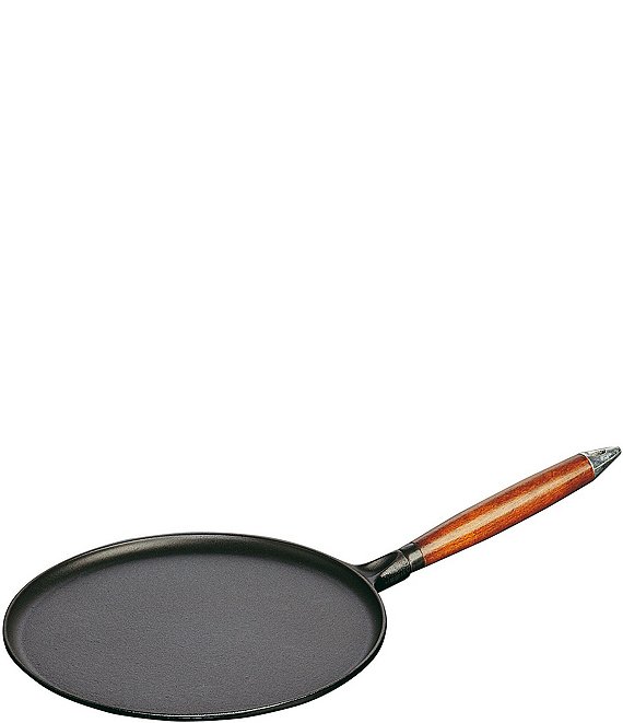 Staub Enameled Cast-Iron Crepe Pan, 11, With Spreader & Spatula