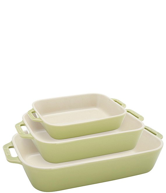 Staub Stoneware 3-Piece Rectangular Baking Dish Set