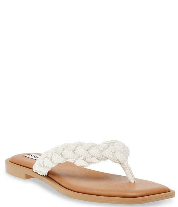 Steve Madden Amily-P Pearl Embellished Thong Sandals | Dillard's