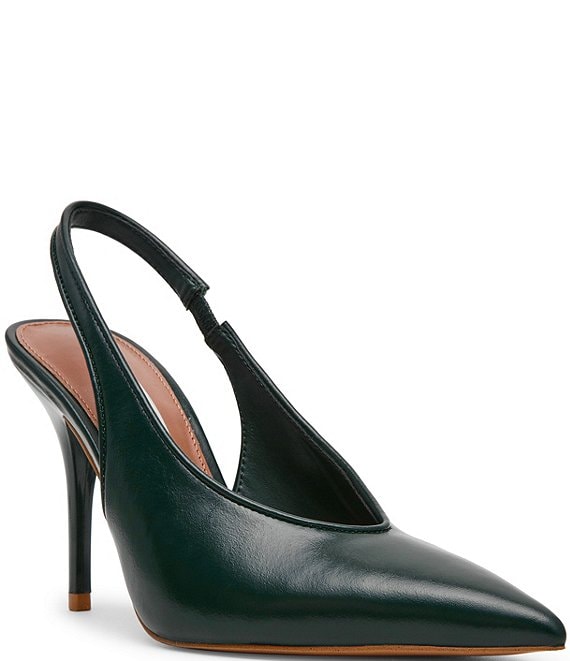 Steve Madden Andromeda Leather High Vamp Slingback Pumps