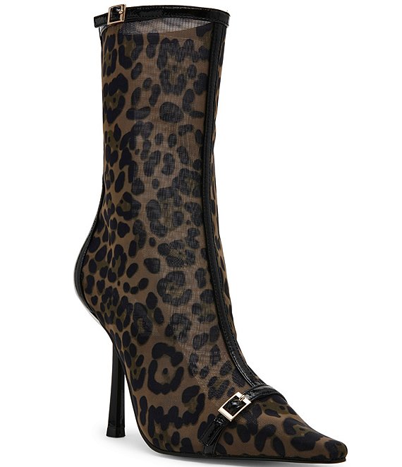 Mix No. 6 outlet Leopard Animal Print Slip On Pointed Stiletto Booties Size 7