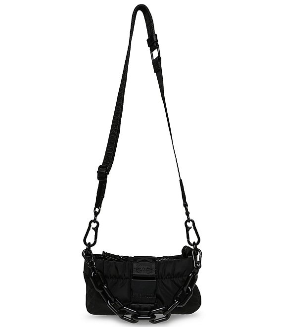 PRADA Mini Nylon Chain Crossbody Bag Black