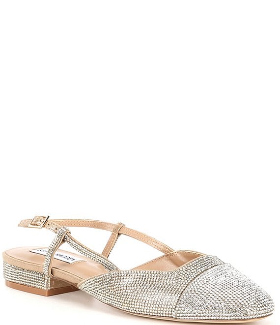 Steve Madden Belinda-R Rhinestone Cap Toe Slingback Flats | Dillard's