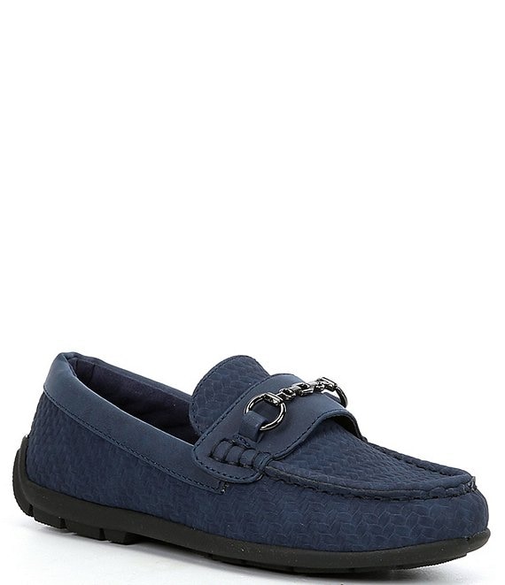 Color:Navy - Image 1 - Boys' B-Justinn Bit Loafers (Youth)