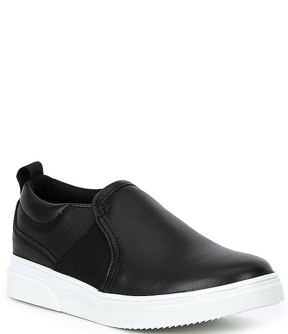 Color:Black - Image 1 - Boys' T-Elliott Slip-On Leather Sneakers (Toddler)