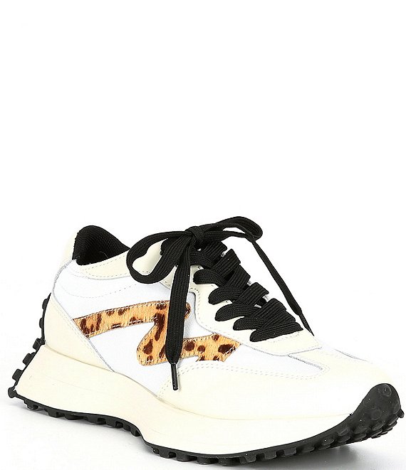 Steve Madden Animal Print Accent Lace-Up Retro Sneakers | Dillard's