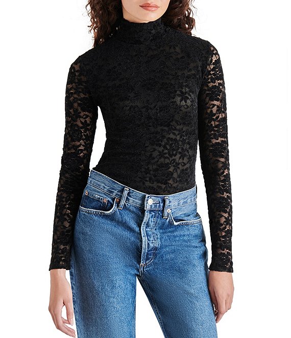 Mabel black satin/lace bodysuit - svlabel.com