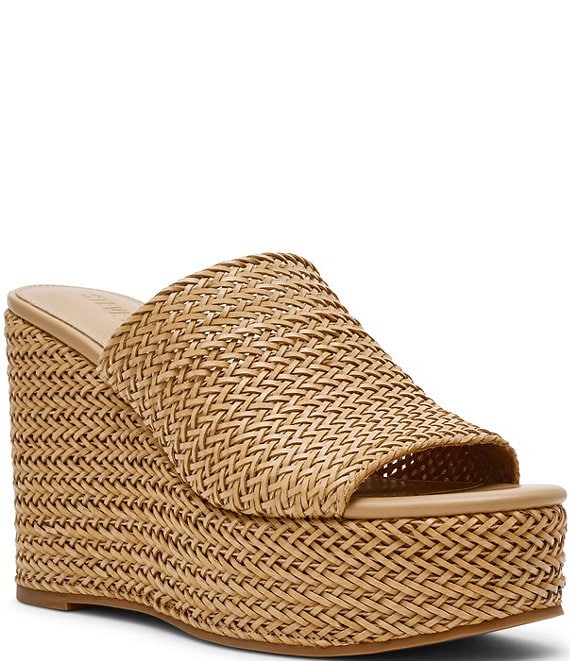 Steve Madden Cassi Woven Wedge Slide Sandals