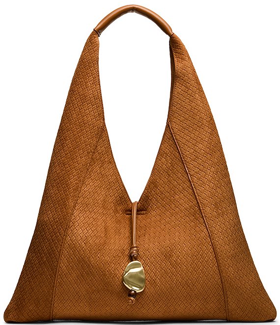 Steve Madden Dari Suede Beaded Hardware Hobo Bag