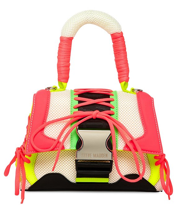 Steve Madden Diego Neon Pink Sneakerhead Colorblock Laced