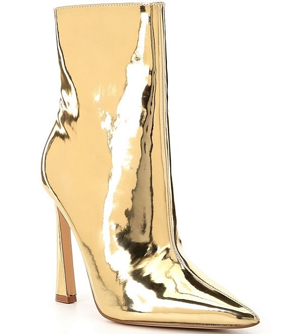 Color:Gold - Image 1 - Dilara Metallic Pointed Toe Booties