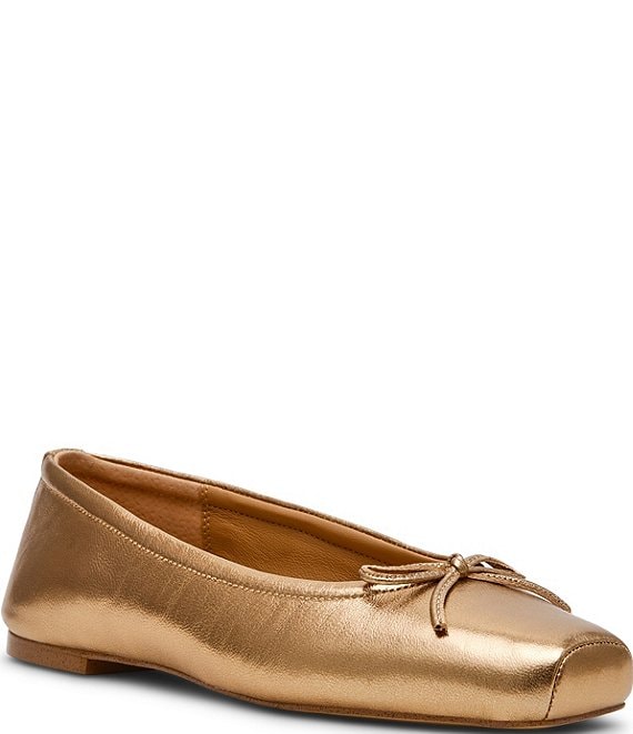 Steve Madden Eleve Nappa Leather Square Toe Ballet Flats | Dillard's
