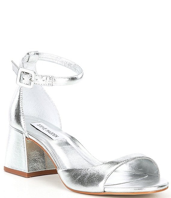 Steve Madden Carrson-R - Rhinestone Heels - Silver Heels - Lulus