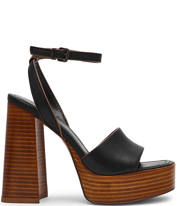 Steve Madden Floria Leather Ankle Strap Platform Sandals | Dillard's