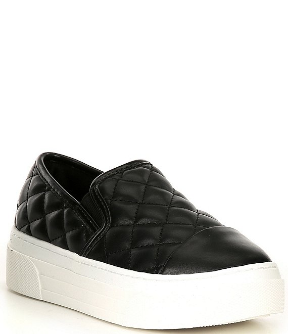 White quilted slip-on sneakers from Balsamo - KeeShoes