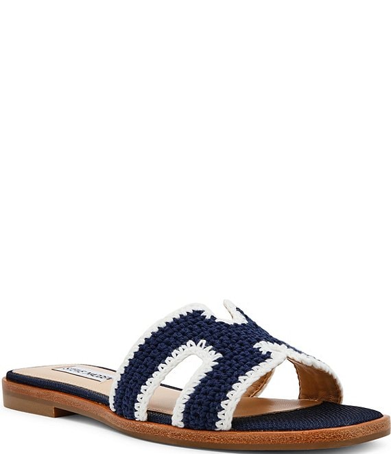 Steve Madden Hadyn Macrame Woven Flat Slide Sandals | Dillard's
