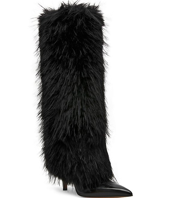 Steve Madden Icon Faux Fur Fold Over Knee High Boots