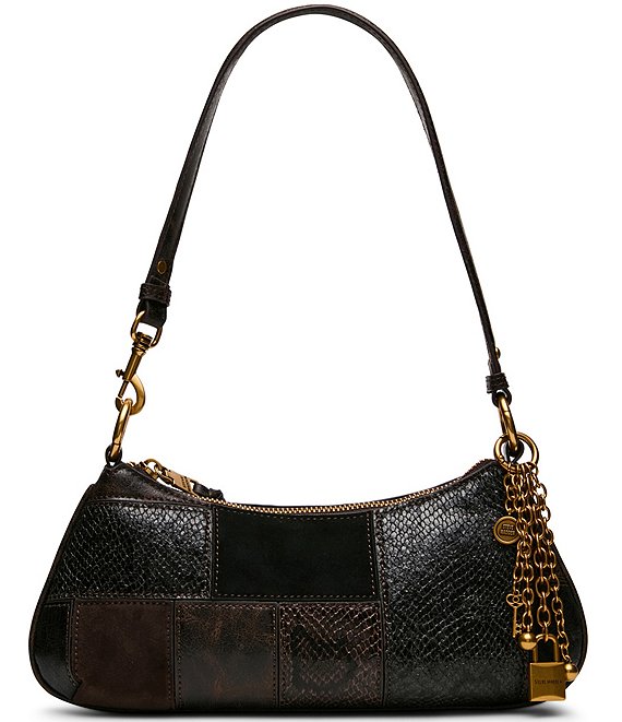 Steve Madden Irina Snake Print Patchwork Shoulder Bag