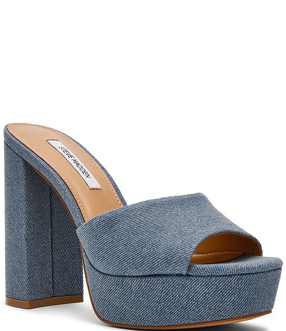 Steve Madden Joel Denim Platform Dress Sandals