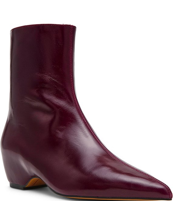 Steve Madden Karlson Leather Pointed Toe Ankle Booties