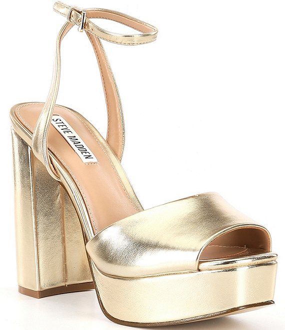 Steve Madden Lourdes Metallic Platform Dress Sandals | Dillard's