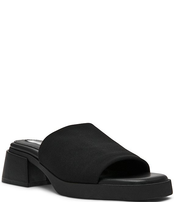 Steve Madden Lucee Mesh Block Heel Slide Sandals