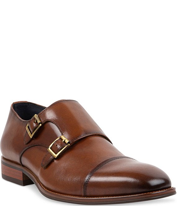 Steve Madden Men's Teon Leather Monk Strap Oxfords