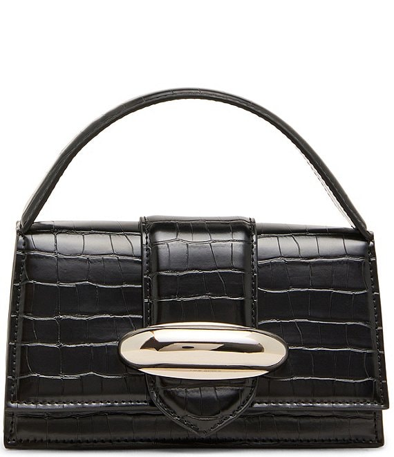 Steve Madden Mishell Mini Top Handle Croc Satchel Bag