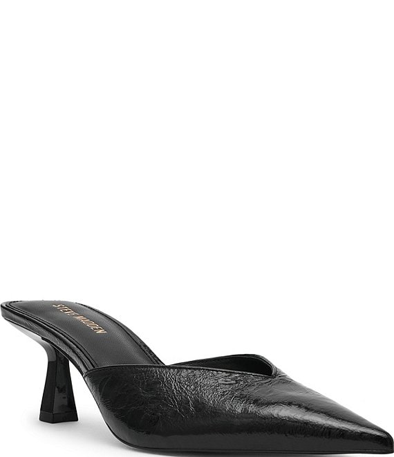 Steve Madden Mod Crinkle Leather Mule Pumps
