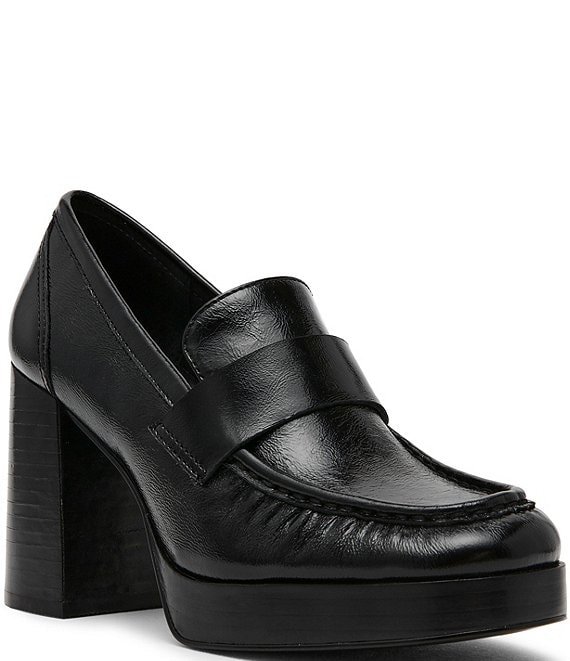 Platform loafer shops pumps