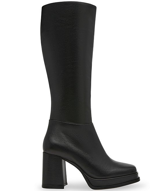 Steve Madden Mystery Leather Block Heel Platform Boots | Dillard's