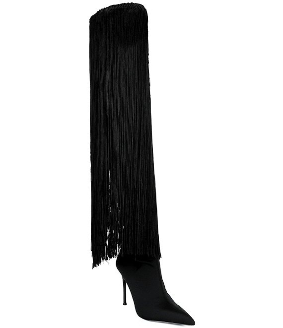 Steve Madden Provoque Over-the-Knee Fringe Stiletto Boots