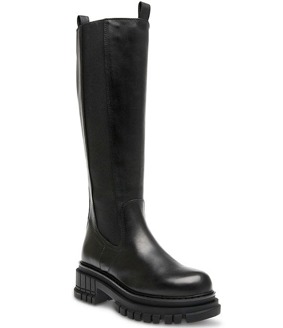 Steve Madden Quinnie Leather Lug Tall Boots | Dillard's