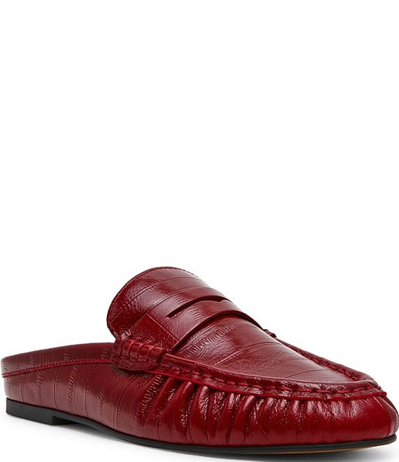 Steve Madden Rafe Eel Printed Penny Loafer Mules