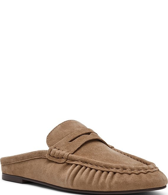 Steve Madden Rafe Suede Penny Loafer Mules