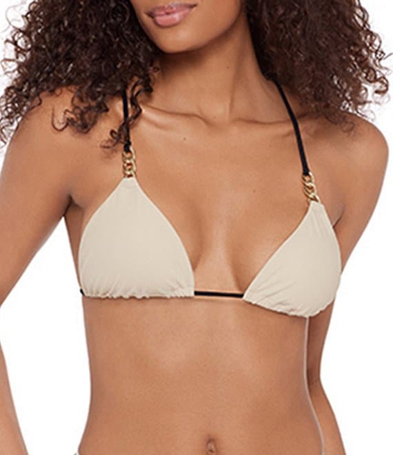 Steve Madden Sleek N Chic String Triangle Swim Top
