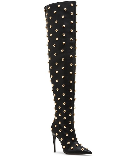 Steve Madden Spritz Studded Over the Knee Stiletto Boots Dillard s