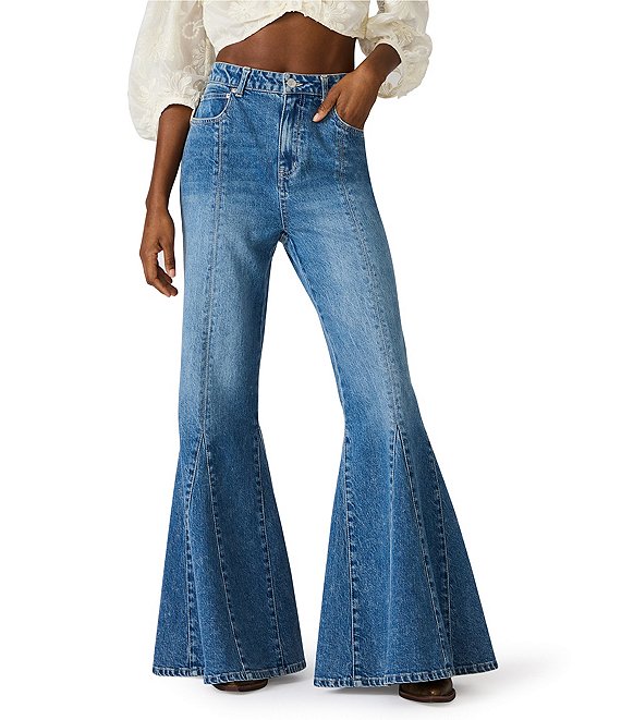 Steve Madden Stacia Flared Godet Denim Jeans