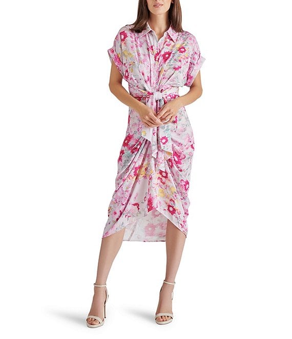 Tori Buttoned Down Satin Dress