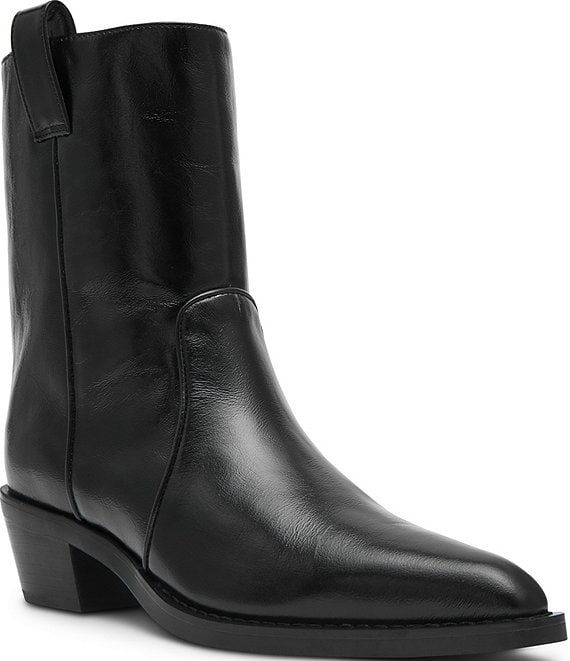 Steve Madden Vinny Leather Pointed Toe Ankle Boots