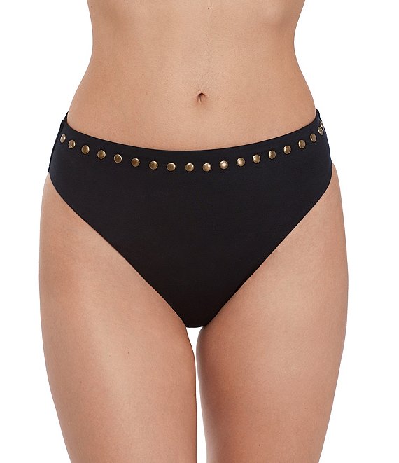 Steve Madden What a Stud High Leg High Waist Bottom, Black - Image 1