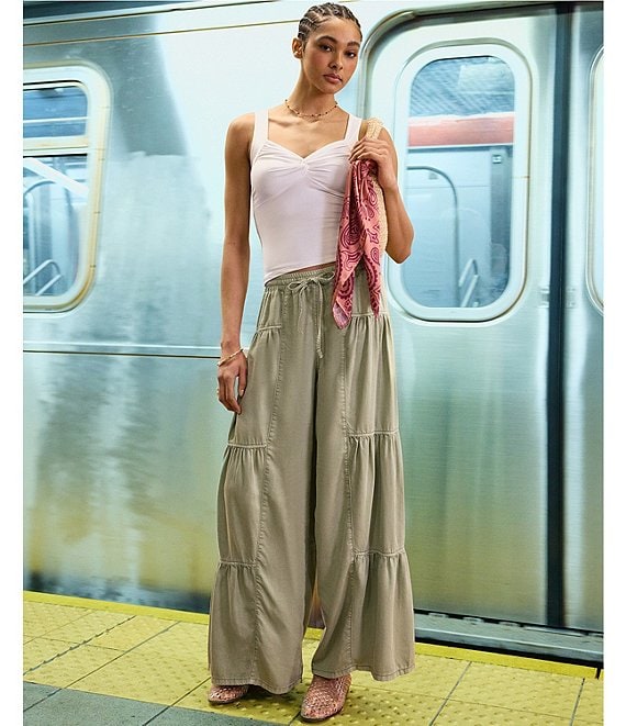 Stevie By Steve Madden Chambray Wide Leg Pants | Dillard's