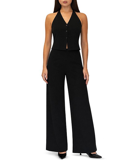 Stevie By Steve Madden Sleeveless Halter V-Neck Jumpsuit