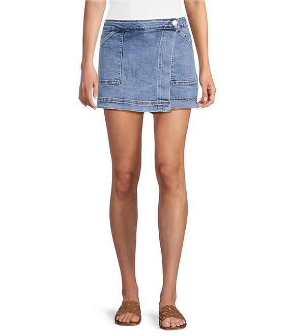 Stevie Jeans Wrapped Denim Skort