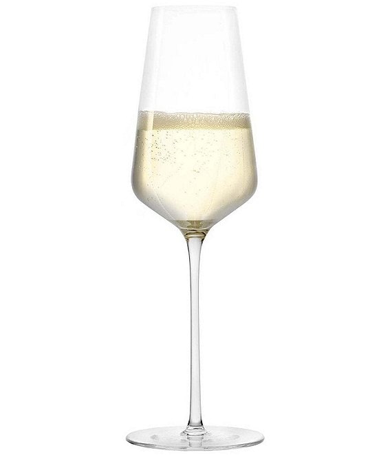Stolzle Lausitz Starlight Champagne Flutes, Set of 6 - 9.75 oz