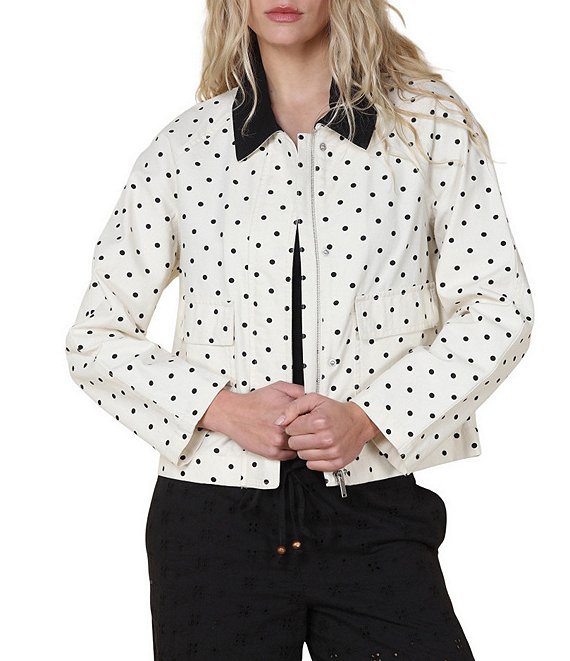 Stoosh Polka Dotted Long Sleeve Barn Jacket
