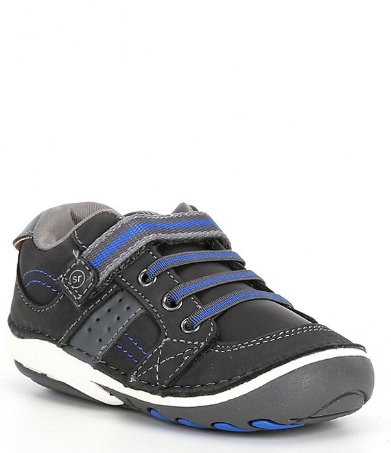 Color:Grey - Image 1 - Boys' Artie SM SRT Leather Sneakers (Infant)