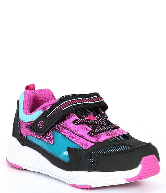 Stride Rite Girls' Cosmic Made2Play Washable Light Up Adaptive Sneakers (Infant)