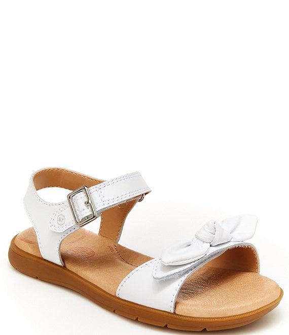 Color:White - Image 1 - Girls' Whitney SR Bow Detail Sandals (Toddler)
