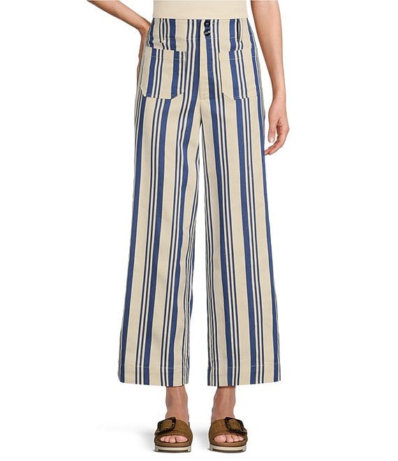 Sugarlips Coordinating Stripe Printed High Rise Wide Leg